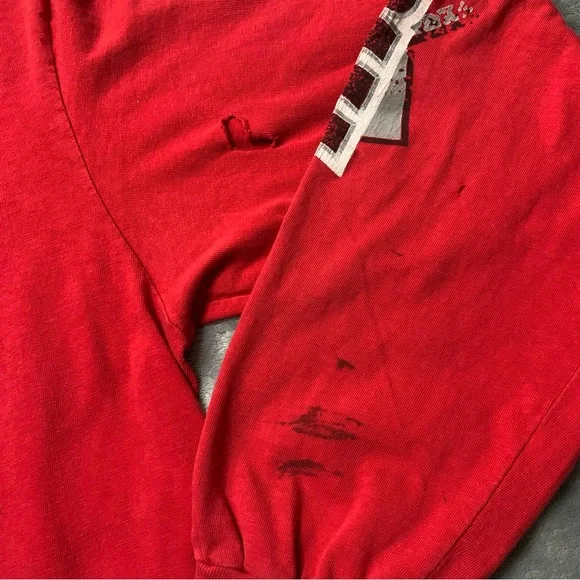 🖤Vintage Thor Racing Red Graphic Ling Sleeve T-shirt - Picture 9 of 10